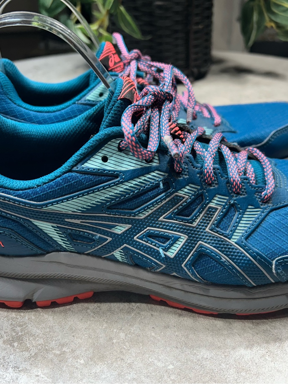 ASICS Trail Scout 2 Women's Size 10 Teal Blue Running Shoes with Coral Accents - Picture 5 of 14